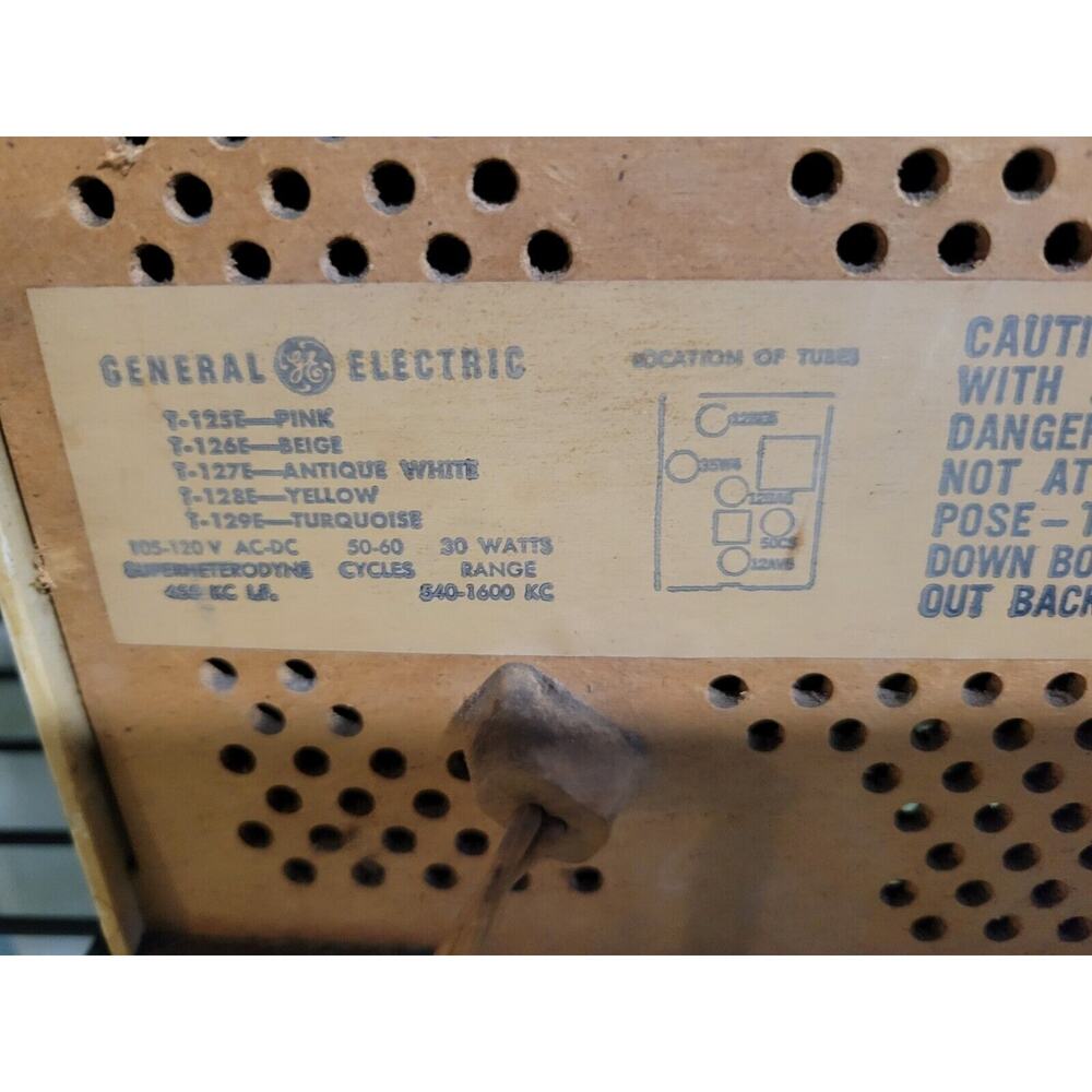 Vintage GE Tube Radio Untested - Picture 5 of 7